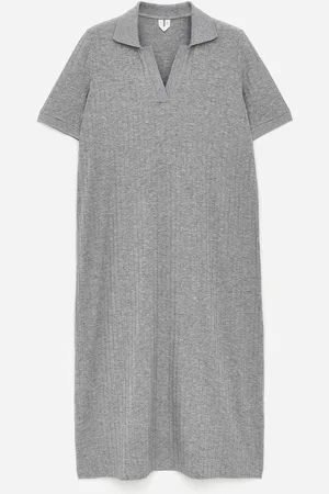 ARKET Polokleid Aus Rippstrick - Grau