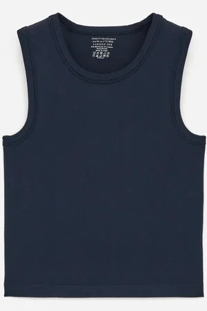 ARKET Nahtloses, Geripptes Tanktop - Blau
