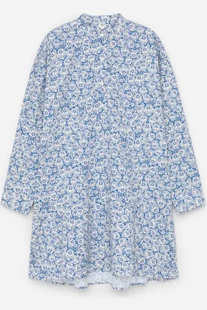 ARKET Baumwollkleid Mit Print - Blau|Weiß|Mehrfarbig
