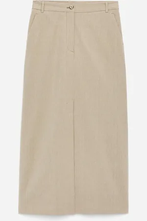 ARKET Rock Aus Baumwolle Und Leinen - Beige