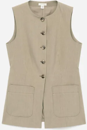 ARKET Weste Aus Leinenmischung - Beige