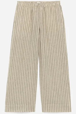ARKET Leinenhose - Beige|Schwarz|Mehrfarbig