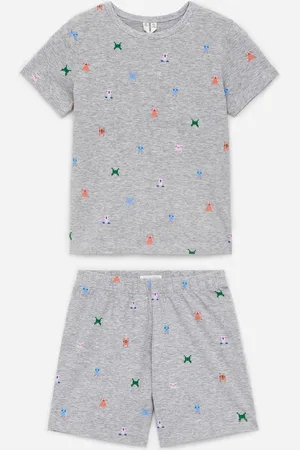 ARKET Zweiteiliger Kurzer Pyjama Aus Jersey - Grau
