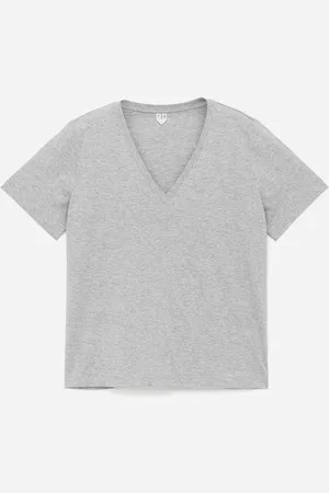 ARKET T-Shirt Mit V-Ausschnitt - Grau