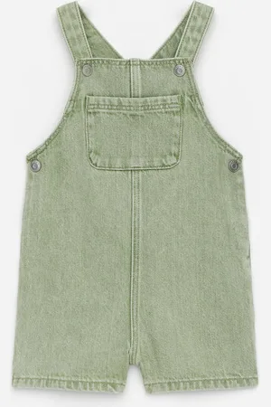 ARKET Kurze Baumwoll-Latzhose - Grün