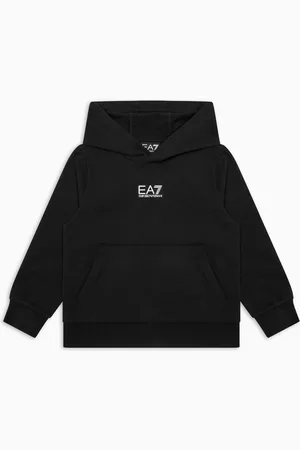 EA7 Core Identity Boy Sweatshirt aus Baumwolle mit Kapuze