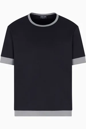 Giorgio Armani T-Shirt mit Rundhalsausschnitt aus Bio-Baumwolljersey