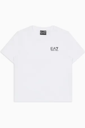 EA7 Core Identity Boy T-Shirt mit Rundhalsausschnitt aus Baumwolle
