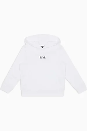 EA7 Core Identity Boy Sweatshirt aus Baumwolle mit Kapuze