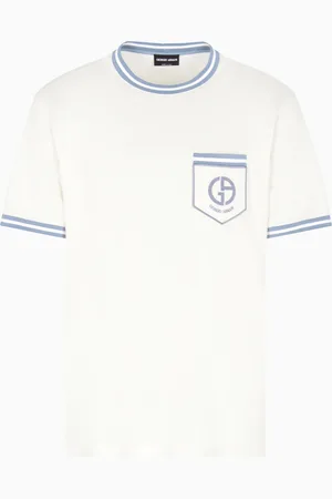 Giorgio Armani Jersey-T-Shirt aus Viskose und Seide