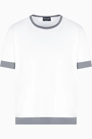Giorgio Armani T-Shirt mit Rundhalsausschnitt aus Bio-Baumwolljersey