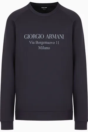 Giorgio Armani Sweatshirt Borgonuovo 11 aus doppeltem Baumwolljersey