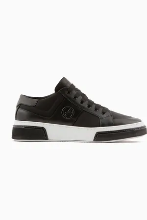 Giorgio Armani Sneaker aus Leder und Stoff