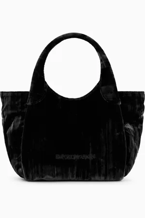 Emporio Armani Handtasche aus Samt mit Kettenriemen