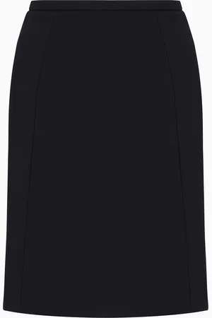 Emporio Armani Rock mit ausgestellter Schnittführung aus Wolle mit Grain-de-poudre-Muster