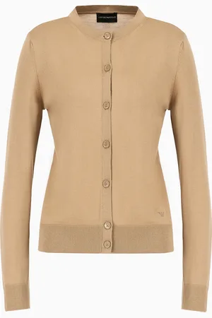 Emporio Armani Cardigan aus reiner Schurwolle in Glattstrick