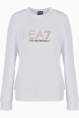 EA7 Evolution Sweatshirt mit Rundhalsausschnitt aus einer Viskosemischung