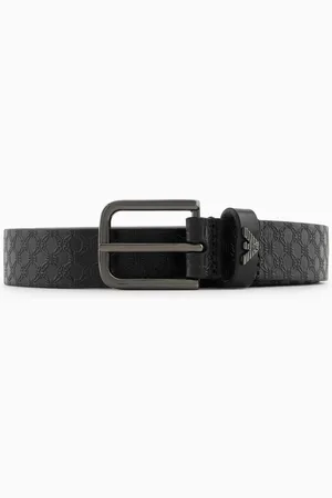 Emporio Armani Gürtel aus Leder mit Allover-Reliefmuster