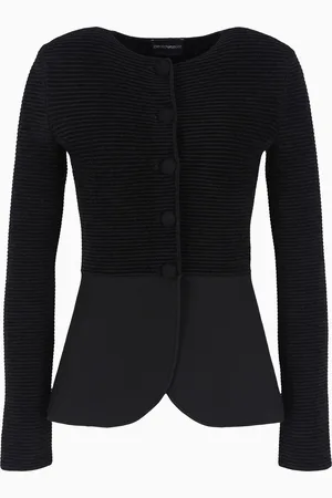 Emporio Armani Cardigan aus Ottoman-Gewebe mit Basquine