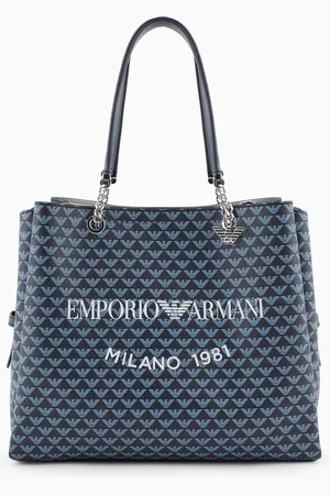 Emporio Armani Shopper mit Allover-Adler und Adler-Anhänger
