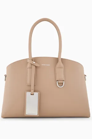 Emporio Armani Mittelgroße Handtasche aus wiederaufbereitetem ASV-Leder