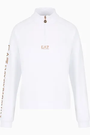 EA7 Shiny Sweatshirt aus Baumwollstretch