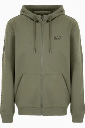 EA7 Logo Series Kapuzenpullover aus Baumwolle