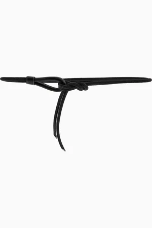Emporio Armani Schlauchförmiger Gürtel aus Leder in Kordel-Optik