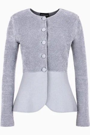 Emporio Armani Cardigan aus Ottoman-Gewebe mit Basquine