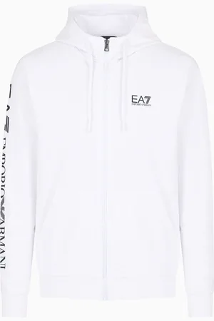 EA7 Logo Series Kapuzenpullover aus Baumwolle