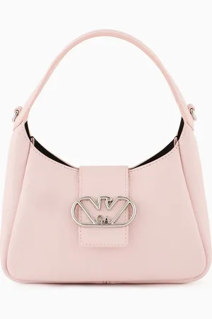 Emporio Armani Hobo-Handtasche aus Leder mit Adler-Schnalle