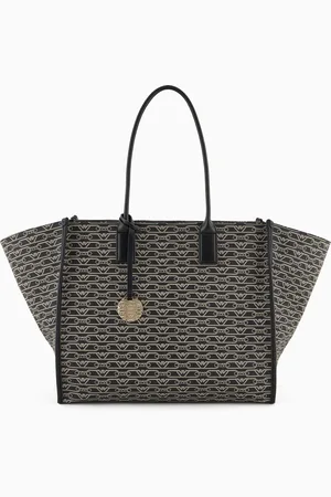 Emporio Armani Maxi-Shopper mit Allover-Monogramm-Print