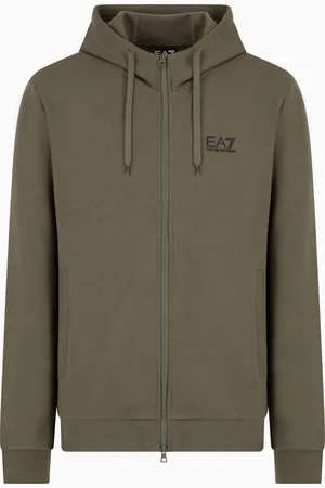 EA7 Core Identity Sweatshirt mit Kapuze aus einer Baumwollmischung