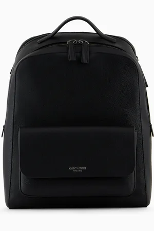 Giorgio Armani Runder Rucksack aus Leder