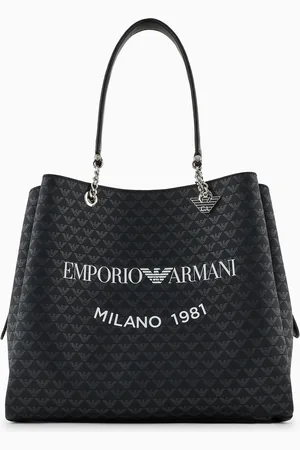Emporio Armani Shopper mit Allover-Adler und Adler-Anhänger