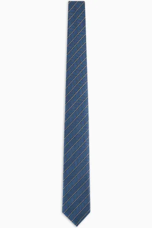 Giorgio Armani Krawatte aus Seide in Jacquard-Stoff-Verarbeitung mit Regimentalstreifen