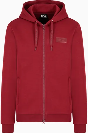EA7 Tennis Club Sweatshirt mit Kapuze, gefertigt aus Baumwoll-Mischung