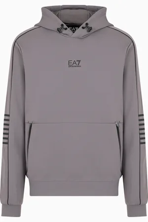 EA7 Core Identity Sweatshirt mit Kapuze aus Funktionsgewebe