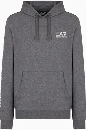 EA7 Logo Series Sweatshirt aus Baumwolle mit Kapuze