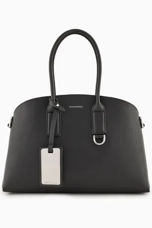 Emporio Armani Mittelgroße Handtasche aus wiederaufbereitetem ASV-Leder
