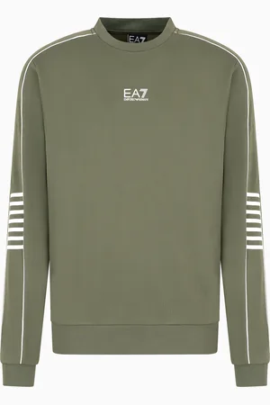 EA7 Core Identity Sweatshirt mit Rundhalsausschnitt aus Funktionsgewebe