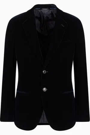 Giorgio Armani Einreihiges Sakko Icon aus der George-Reihe aus Stretch-Samt