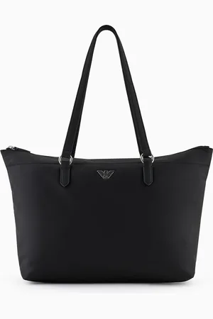 Emporio Armani ASV Shopper aus recyceltem Nylon mit Adler-Plakette