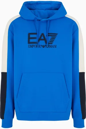 EA7 Visibility Sweatshirt mit Kapuze aus Baumwollgemisch