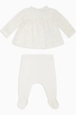 Emporio Armani Geschenkset mit T-Shirt und Gamaschen aus Interlock-Jersey mit Allover-Schriftzug