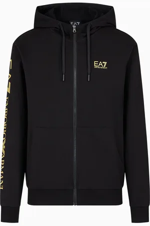 EA7 Logo Series Kapuzenpullover aus Baumwolle