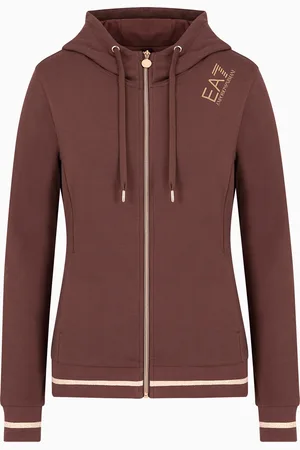 EA7 Core Lady Sweatshirt mit Kapuze aus Baumwollstretch