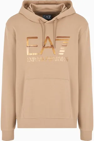 EA7 Logo Series Sweatshirt aus Baumwolle mit Kapuze