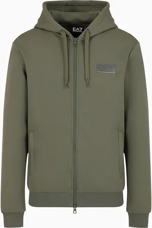 EA7 Tennis Club Sweatshirt mit Kapuze, gefertigt aus Baumwoll-Mischung