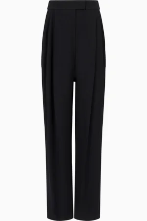 Emporio Armani Palazzohose mit Bundfalten aus Envers-Satin